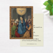 Bevestiging van de Pentecost Virgin Mary Heilige G Visitekaartje (Bureau)