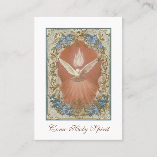 Bevestiging van een religieuze Heilige Geest Schep Plaatskaartje (Voorkant)