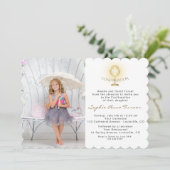 Bevestiging van Elegant Photo Girl Gold Chalice Gi Kaart (Staand voorkant)