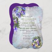 Bevestiging van geometrische goud en Jacaranda Flo Kaart (Voorkant / Achterkant)