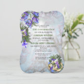 Bevestiging van geometrische goud en Jacaranda Flo Kaart (Staand voorkant)