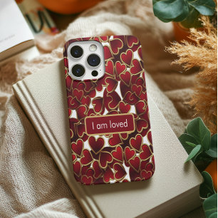 Bevestiging van Gouden Harten iPhone 15 Pro Case