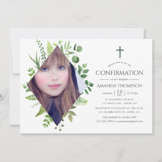 Bevestiging van groen in wild bos kaart (Voorkant)