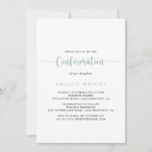 Bevestiging van groene minimalistische kalligrafie kaart (Voorkant)