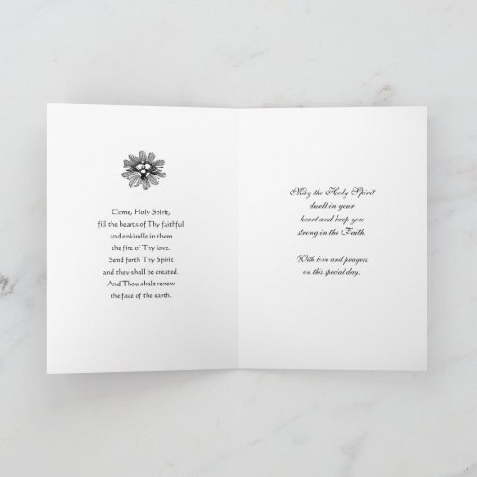 Bevestiging van heiligdom Religieuze Floral Wreate Feestdagen Kaart (Binnen)