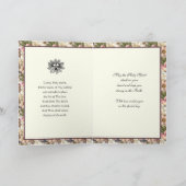 Bevestiging van heiligdom Religieuze Floral Wreate Feestdagen Kaart (Binnen)