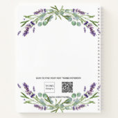 Bevestiging van het bezoekerstrips met eucalyptus notitieboek (Achterkant)