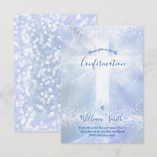 Bevestiging van het katholieke heilige kruis kaart (Voorkant / Achterkant)