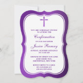Bevestiging van het Metallic Paarse Kruis-Heilige  Kaart (Voorkant)