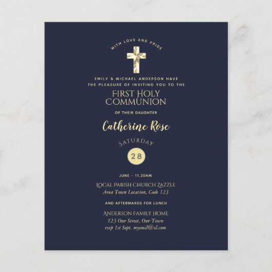 Bevestiging van het Navy Blue Gold Heilige Commune (Voorkant)