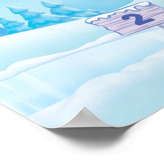 Bevestiging van het Welkomstteken Snowman™ Winter  Poster (Hoek)