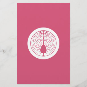 Bevestiging van japanse ingers in cirkel briefpapier