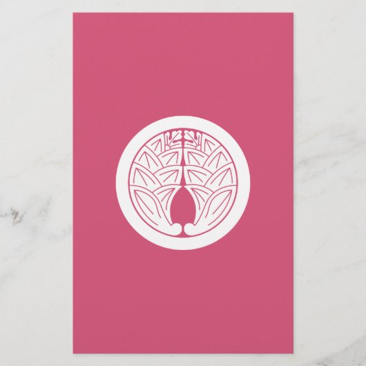 Bevestiging van japanse ingers in cirkel briefpapier (Voorkant)