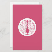 Bevestiging van japanse ingers in cirkel briefpapier (Voorkant / Achterkant)