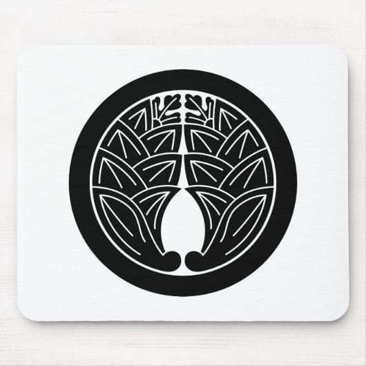 Bevestiging van japanse ingers in cirkel muismat (Voorkant)