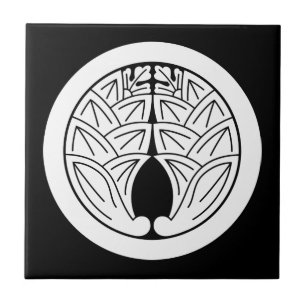 Bevestiging van japanse ingers in cirkel tegeltje