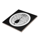 Bevestiging van japanse ingers in cirkel tegeltje (Zijkant)