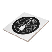 Bevestiging van japanse ingers in cirkel tegeltje (Zijkant)