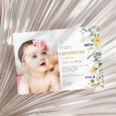 Bevestiging van kamille- en eucalyptusfoto kaart