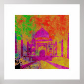 BEVESTIGING VAN KLEUREN HOLI OP DE TAJ POSTER (Voorkant)