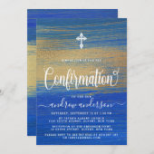 Bevestiging van legant Blue and Gold Boy Kaart (Voorkant / Achterkant)