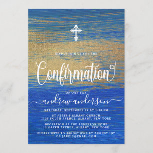Bevestiging van legant Blue and Gold Boy Kaart