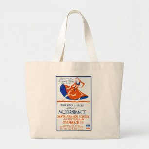 BEVESTIGING VAN MODERNE DANCE GROTE TOTE BAG