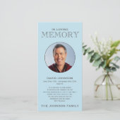 Bevestiging van Pastel Blue Memorial Family Bedankkaart (Staand voorkant)