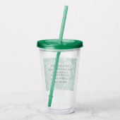 Bevestiging van rijkdom en overvloed acryl drinkbeker (Achterkant)