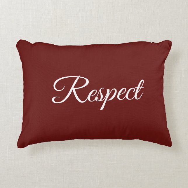 Bevestiging van rood en wit respect accent kussen (Voorkant)