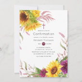 Bevestiging van Sun en Burgundy Plum Floral Kaart (Voorkant)