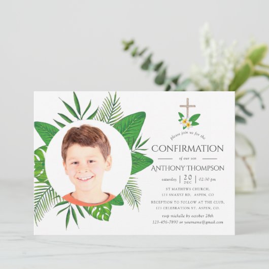 Bevestiging van tropische bladeren kaart (Staand voorkant)