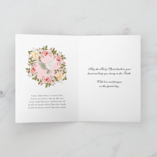 Bevestiging van verzadiging Kroonsteker Florale ad Feestdagen Kaart (Binnen)