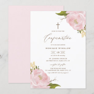 Bevestiging van waterverf roze pinda's kaart