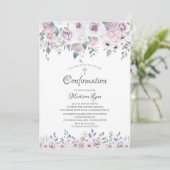 Bevestiging van waterverf Violet Flowers Kaart (Staand voorkant)