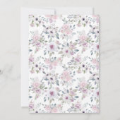 Bevestiging van waterverf Violet Flowers Kaart (Achterkant)