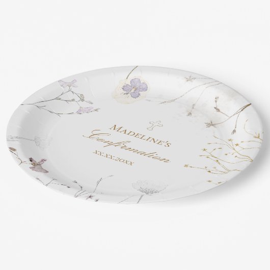 Bevestiging van wilde bloemen papieren bordje (Gekanteld)