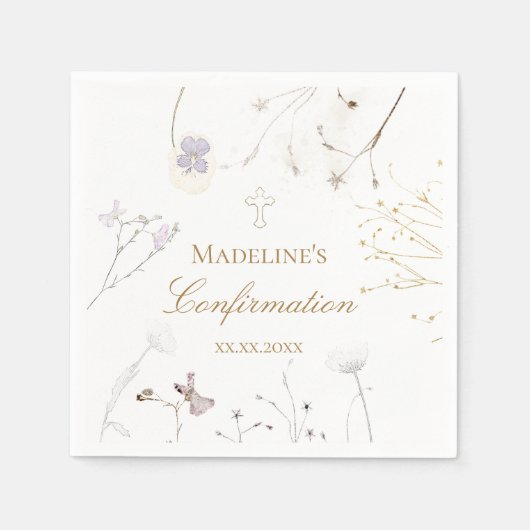 Bevestiging van wilde bloemen servet (Voorkant)
