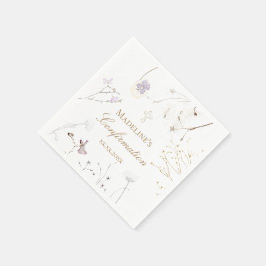 Bevestiging van wilde bloemen servet (Hoek)