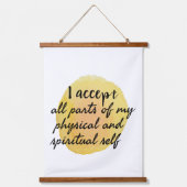 bevestiging van zelfliefde en zelfzorg hangend wandkleed (Voorkant)