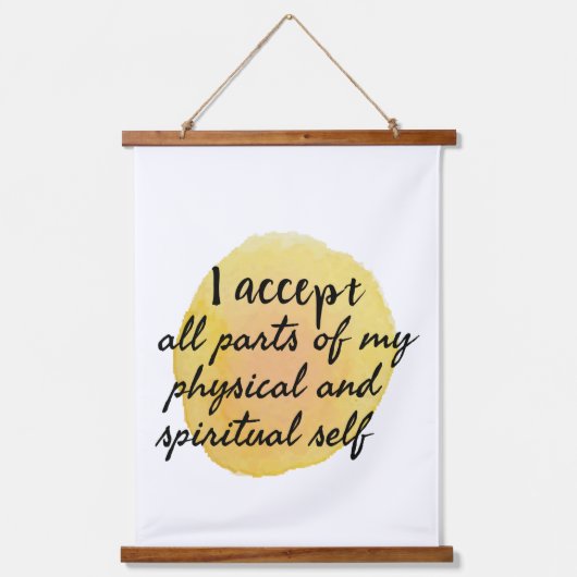 bevestiging van zelfliefde en zelfzorg hangend wandkleed (Voorkant)