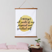 bevestiging van zelfliefde en zelfzorg hangend wandkleed (Slaapkamer)