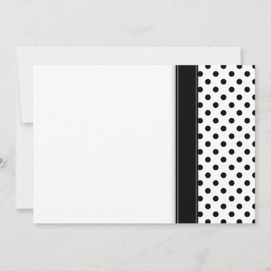 Bevestiging van zwarte en witte poka Dot Daisy Kaart (Achterkant)