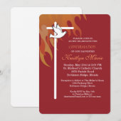 Bevestiging voor Dochter Kruisduif op Rood Kaart (Voorkant / Achterkant)