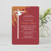 Bevestiging voor Dochter Kruisduif op Rood Kaart (Staand voorkant)