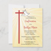 Bevestiging voor een Girls Cross Dove Gold Rays Kaart (Voorkant)