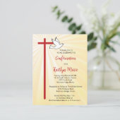 Bevestiging voor een Girls Cross Dove Gold Rays Kaart (Staand voorkant)