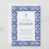 Bevestiging voor haar blauwe mediterrane Tegels Kaart (Voorkant)