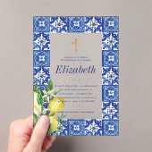 Bevestiging voor haar citroen mediterrane Tegel Acryl Uitnodigingen (Insitu (Draagbaar))