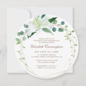 Bevestiging voor haar geometrische moderne witte b kaart (Voorkant)